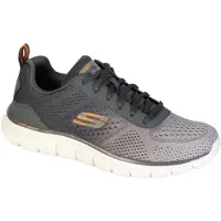 SKECHERS Sneakers laag 'Track Ripkent' grijs / olijfgroen / mandarijn