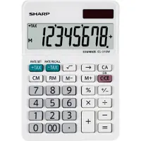 Sharp EL-310W Zakrekenmachine Wit Aantal displayposities: 8 werkt op batterijen, werkt op zonne-energie