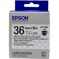 Epson LK-7TBN tape zwart op transparant 36mm (origineel)