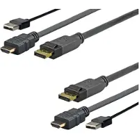 VivoLink PROHDMIUSBDP5 5m DisplayPort HDMI + USB Zwart video kabel adapter