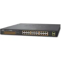 Planet GSW-2620HP netwerk-switch Unmanaged 10G Ethernet (100/1000/10000) Power over Ethernet (PoE) 1U Blauw