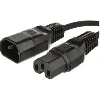 Microconnect PE011410 1m C14-Koppler C15-Koppler Schwarz Stromkabel