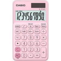 Casio SL-310UC - Zakrekenmachine - 10-cijferig display - Zonne- en batterijvoeding - Roze