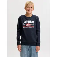 Jack & Jones Junior Sweatshirt donkerblauw / knalrood / wit