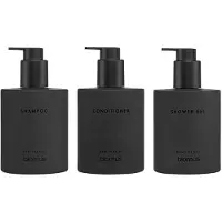 Blomus Kirei glasflessen inkl. wandhouder 3-pack Smoke, gelijmd