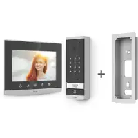 Avidsen CODE Connect Complete set voor Video-deurintercom WiFi Zwart, Glas