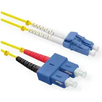 Roline glasvezelkabel duplex, single mode 9/125µm OS2, LC/SC, LSOH, geel, 1 m