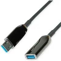 Roline Aktieve USB 3.2 Gen 1 verlengkabel, AOC, zwart, 15 m