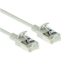 ACT DC7002 LSZH U/FTP CAT6A Datacenter Slimline Patchkabel Snagless | RJ45 Connectoren | Grijs | 2 meter