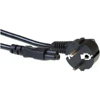 ACT -Kabelaansluiting CEE7/7 Mannelijk (haaks) - C5 Zwart 2 m