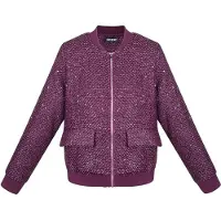 Gimme Bomberjack Sparkly day- Maat S - Kerstkleding - Bordeaux - Damesjacket