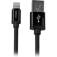 StarTech.com .com 2 meter Apple 8-pins Lightning-connector naar USB-kabel - Zwart - USB-kabel voor iPhone / iPod / iPad - 1 x USB Type-A stekker - 1 x Lightning-connector (propriëtair) - Zwart