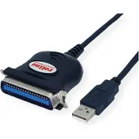 Roline USB converter kabel USB naar IEEE 1284, zwart, 1,8 m