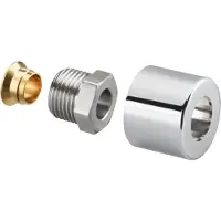 Oventrop OV knelkoppeling set voor serie E 1/2inchx15mm, verchroomd, Verwarmingsaccessoires