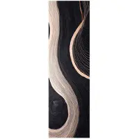 vidaXL Keuken Tapijt Zwart 150 x 45 cm Fluweel