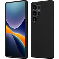 Kwmobile telefoonhoesje geschikt voor Samsung Galaxy S25 Ultra - Hoesje met siliconen coating - Smartphone case in zwart
