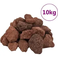 vidaXL Lavastenen 10 kg 5-8 cm rood