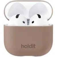 Holdit Silicone Case voor de Apple AirPods 5 / 4 - Mocha Brown