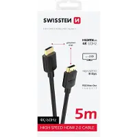 Swissten 4K HDMI Cable 60Hz - 75501114 - 5 Meter - PVC - Black