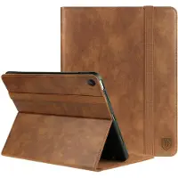 Rosso Element Hoes Geschikt voor Lenovo Tab M10 Gen 3 (10.1) | Book Case | Volledige bescherming | Elastische band | Sleep/Wake functie | Met Penhouder | Verstelbare standaard | Bruin