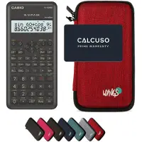 Casio fx-82MS 2nd edition incl. WYNGS Beschermhoes Rood - Wetenschappelijke Rekenmachine - Basis Pakket