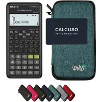 Casio fx-570ES Plus 2nd edition incl. WYNGS Beschermhoes Turkoois - Wetenschappelijke Rekenmachine - Basis Pakket
