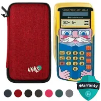 Texas Instruments TI-Little Professor incl. WYNGS Beschermhoes Rood - Interactieve Rekentrainer - Basis Pakket