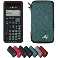 Texas Instruments TI-30X Pro MathPrint incl. WYNGS Beschermhoes Turkoois - Wetenschappelijke Rekenmachine - Basis Pakket