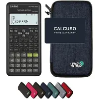 Casio fx-570ES Plus 2nd edition incl. WYNGS Beschermhoes Blauw - Wetenschappelijke Rekenmachine - Basis Pakket