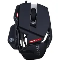 Mad Catz Madcatz RAT 4+ Zwart - Aanpasbare bedrade gaming muis - 9 knoppen - LED - 7200 DPI - Pixart PMW3330