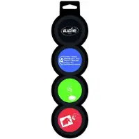 Aladine stempelinkt set voor kinderen zwart blauw groen rood.