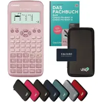 Casio fx-83GT X incl. beschermhoes Zwart & vakboek (64 pagina's, DIN A5) – Wetenschappelijke rekenmachine – Smart Set