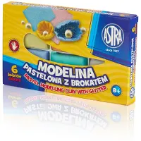 Astra Serie - Pastelkleurige Modelina met Glitters - 6 Kleuren - Thermohardend Materiaal - Handmatig Vervormbaar