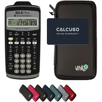 Texas Instruments TI-BA II Plus incl. WYNGS Beschermhoes Zwart - Financiële Rekenmachine - Basis Pakket
