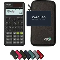 Casio fx-85ES Plus 2nd edition incl. WYNGS Beschermhoes Donkergrijs - Wetenschappelijke Rekenmachine - Basis Pakket