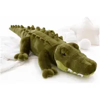 Ravensden Pluche krokodil knuffel - 80 cm - liggend - reptielen - knuffeldier - speelgoed - voor kinderen