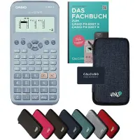 Casio fx-83GT X incl. beschermhoes Blauw & vakboek (64 pagina's, DIN A5) – Wetenschappelijke rekenmachine – Smart Set
