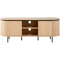 CALICOSY Tv-meubel met 2 deuren en zijkanten met groef l150 cm malaga