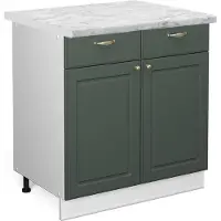 Vicco Fame-Line Keukenonderkast – 80 cm, WB Marmer Groen-Goud Landhuis