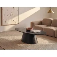 Vente-unique Salontafel in MDF - Zwart - ANTELADA