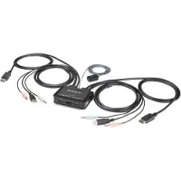 StarTech.com KVM Switch - STARTECH - SV211DPUA4K - 2 Poorten - 4K 60 Hz - Audio 3,5 mm