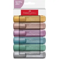 Faber-Castell tekstmarker 46 - 6 stuks - metallic - FC-254676