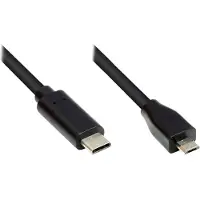 GOOD CONNECTIONS USB-C naar USB Micro B kabel - USB2.0 / zwart - 1 meter