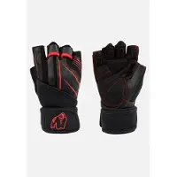 Gorilla wear Dallas Wrist Wrap Handschoenen 2.0 - Zwart/Rood - 2XL