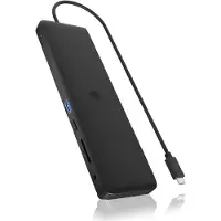 Icy Box USB-C Docking Station IB-DK2116-C Geschikt voor merken: universeel met oplaadfunctie, lezer