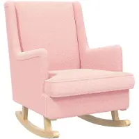 vidaXL Schommelstoel Roze 62 x 80 x 85 cm Bouclé