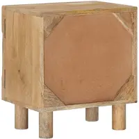vidaXL Handgemaakt nachtkastje Teakbruin 40 x 30 x 45 cm