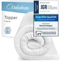 Dailydream - Koudschuim topper - matrastopper 7 zones - 90x200cm - comfortschuim - 6cm dik