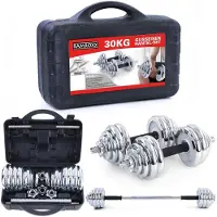 Viking Choice RAMROXX - Dumbbells set - halterset - 30 kg - gietijzer - chroom