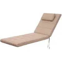 Hobbygarden Tuinkussen Ligkussen Ligbed Alicante Beige - Waterafstotend - 7cm Dik- Duurzaam - Multifunctioneel- Massief Schuim